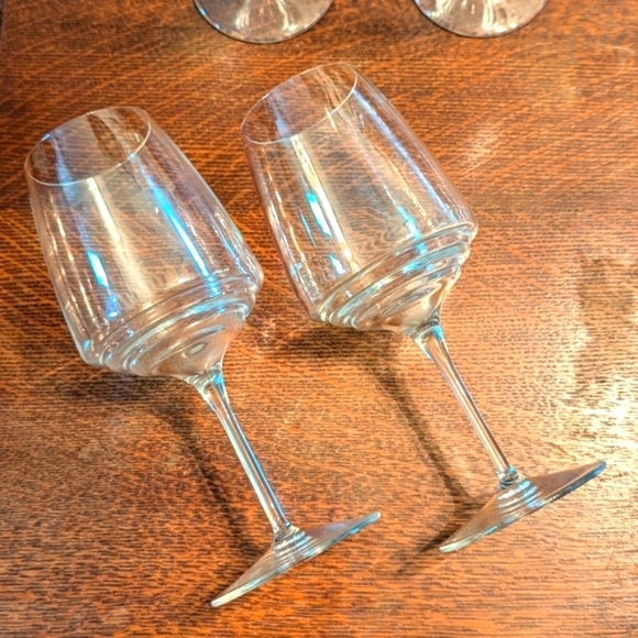 Vintage 2008 Mikasa Ripple (4) Wine Goblet/Glasses - 22oz - Picture 5 of 9